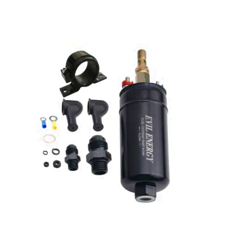 V G Parts External Fuel Pump 300LPH High Flow 12V 145psi Universal Fit for AN10 Inlet / AN6 Outlet Replaces Bosch 0580254044 044 with Mounting Bracket