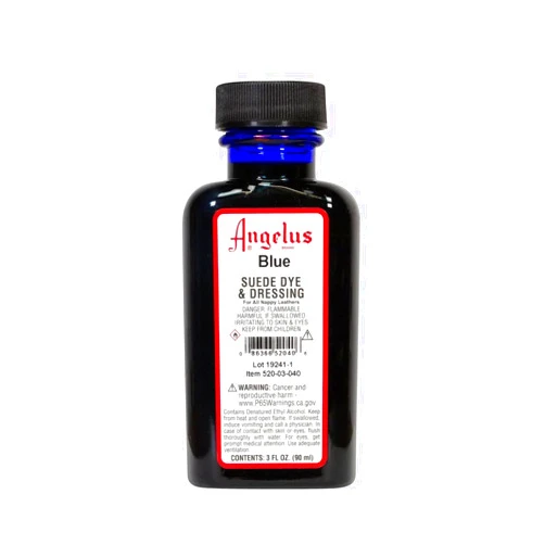 Angelus Brand Suede & Nubuck Dye & Dressing w/Applicator - 3 oz, Blue