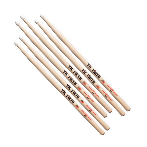 Vic Firth American Classic 5BN Drumsticks - Pack of 3 Pairs