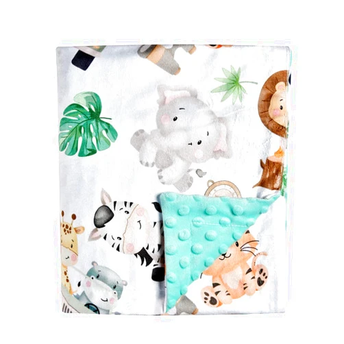 Brenaly Baby Blanket Super Soft Minky Blanket Cute Animal Blanket with Dotted Backing for Newborns Nursery Stroller Receiving Toddlers Crib Bedding for Boy or Girl(30 x 40 Inch) (Animal)