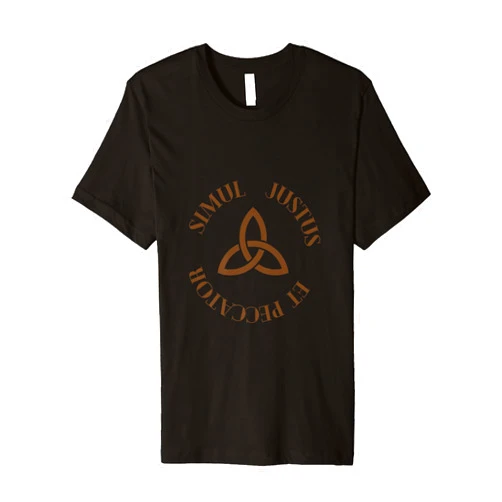 ReformedWear Simul Justus et Peccator Reformed Christian Calvinist Premium T-Shirt