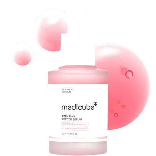 medicube PDRN Pink Peptide Serum, Pink glow serum, Peptide, Niacinamide, Hydrating & Moisturizing & Firming, Uneven Skin Tone, Korean Skincare | 1.01 fl.oz. (1.01 fl.oz., Rose PDRN (Vegan))