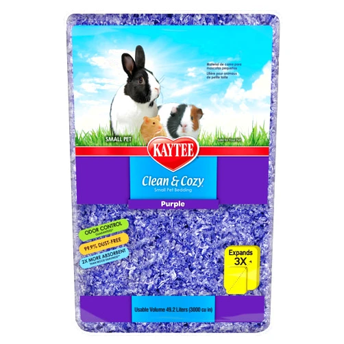 Kaytee Clean & Cozy Purple Bedding For Guinea Pigs, Rabbits, Hamsters, Gerbils and Chinchillas, 49.2 Liter