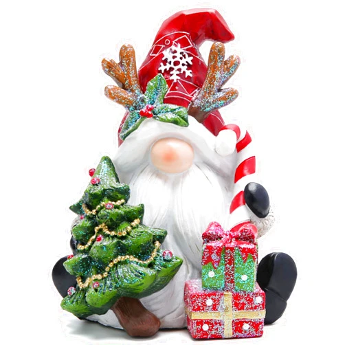 Hodao Christmas Gnome Decor Winter Table Swedish Tomte Elf Dwarf Figurines Decor Indoor Home Office Decorations Winter Gift for Familys & Friends