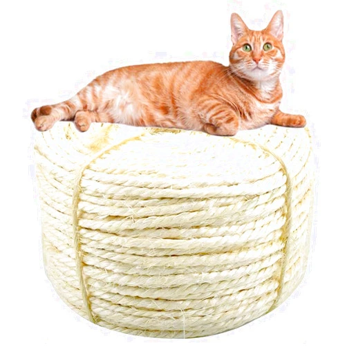 SONQUEEN Sisal Rope for Cat Scratcher Cat Rope for Sisal Cat Scratcher,Sturdy Hemp Cat Tree Rope for Replacement Scratching Posts Repair and Replace,DIY Hemp Twine Rope for Sisal Cat Scratcher,4mm by164 Feet