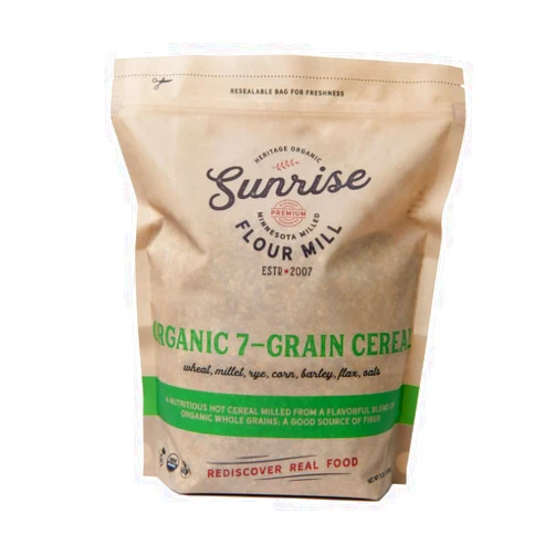 Sunrise Flour Mill USDA Organic Heritage 7-Grain Hot Cereal Mix - 48 oz | Great Source of Fiber and Nutrients | Sugar Free with No Additives | 5 Grams Protein Per Serving