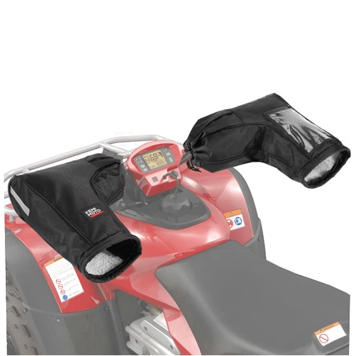 KEMIMOTO ATV Gloves, Touch-Friendly Bag/Front Wind-Breaking Guard Motorcycle Snowmobile Handlebar Mittens Compatible with Sportsman Scrambler FourTrax Grizzly Snowmobile Bicycle