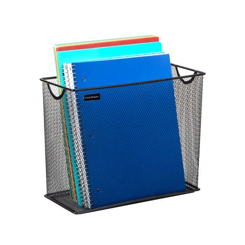 Mind Reader Vertical File Storage, Desktop Organizer, Hanging Files, Office, Metal Mesh, 12.25
