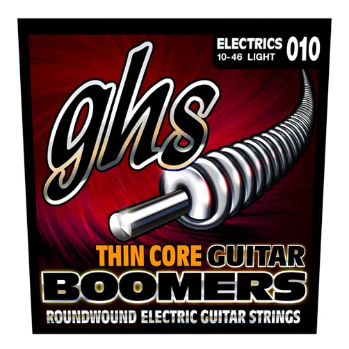 GHS Strings TC-GBL Thin Core Boomers, Nickel-Plated Electric Guitar Strings, Light (.010-.046)