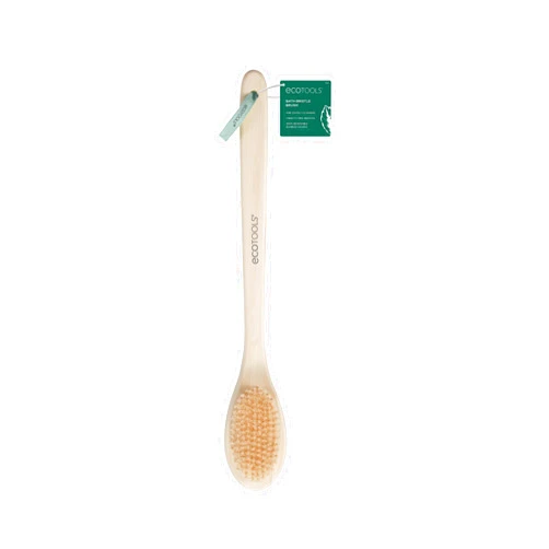 EcoTools Bath Bristle Brush, Bath Brush with Long Handle, Cleanse Back & Hard-to-Reach Areas, Eco Friendly Shower Brush for Exfoliating, Cruelty Free Nylon Bristles, Vegan, 1 Count