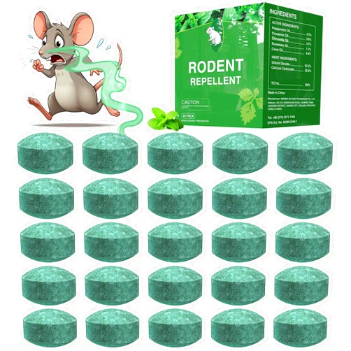 KOOSA Mouse Rodent Repellent,25 Pack Peppermint Oil Mouse Traps for Rat Mice, Ant, Roach, Spider, Squirrel, Nature Mouse Deterrent for Indoor Outdoor Use, for Garden & Home, Family & Pet Safe 03