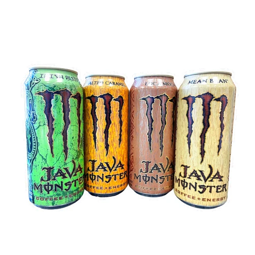 Generic Monster Energy + Coffee Java Kosher Bundle of Loca Moca, Salted Caramel, Mean Bean, Irish Blend 15 fl oz
