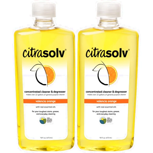 Citra Solv - Concentrated Household Cleaner & Degreaser - Valencia Orange Scent - 16 Fl Oz, Natural Ingredients, Non-Toxic, Biodegradable, 2 Pack