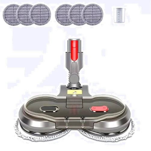 YLYWPYK Electric Wet Dry Mop Head for Dyson V7 V8 V10 V11 Vacuum Cleaner, Electric Mop Attachment with Detachable Water Tank and 6 Reusable Mop Pads