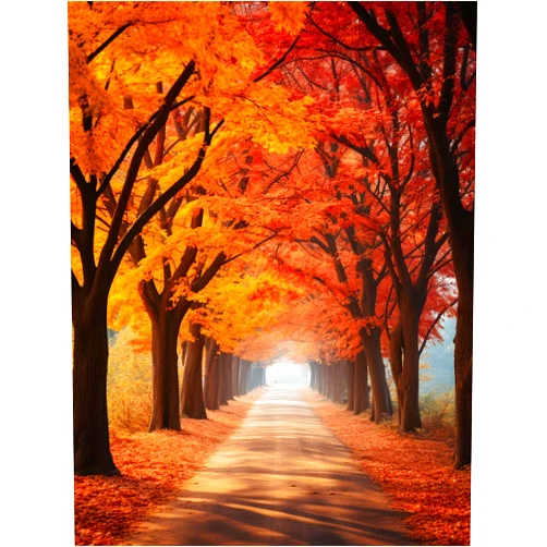Generic Tree Flower Road Autumn Scenery Colorful 5D Adult Diamond Art,DIY Diamond Art Painting Kit for Decor Canvas 11.7x15.7inch/30x40cm