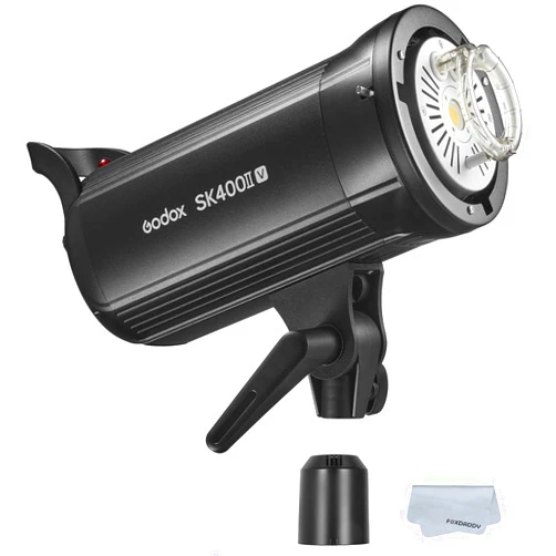 GODOX SK400II-V (New Upgrade) 400Ws Bowens Mount Photo Studio 2.4GHz GN65 Built-in LED Modeling Lamp 5600±200K Strobe Light Photography Lamp for Product/Wedding/Portrait