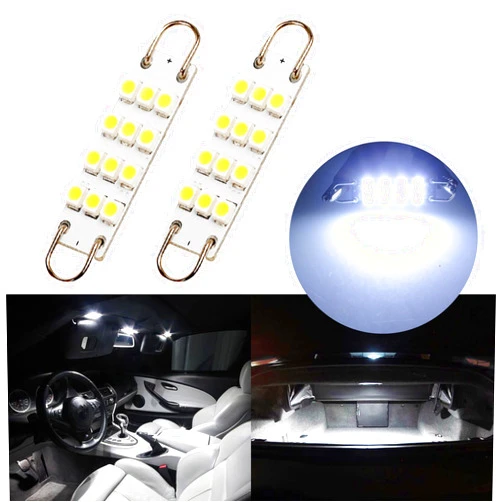 GLOFE Festoon 561 562 567 564 44mm Led Light White Replacement for Car Interior Light Dome Map Light Door Courtesy Lights Trunk Light (Pack of 2)
