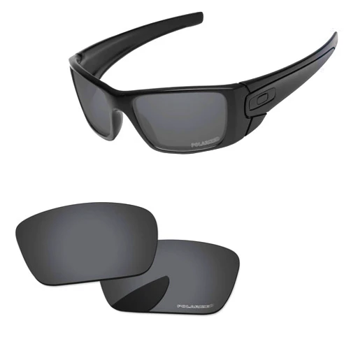 PapaViva Replacement Lenses for Oakley Fuel Cell OO9096 Sunglasses Black Grey - Polarized