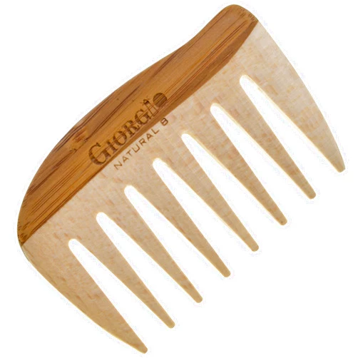 GIORGIO Small Natural Wooden Comb Hair Detangler for Thick Hair, Bamboo and Beechwood Hair Combs - Organic Wooden Hair Comb Perfect for Curly Hair