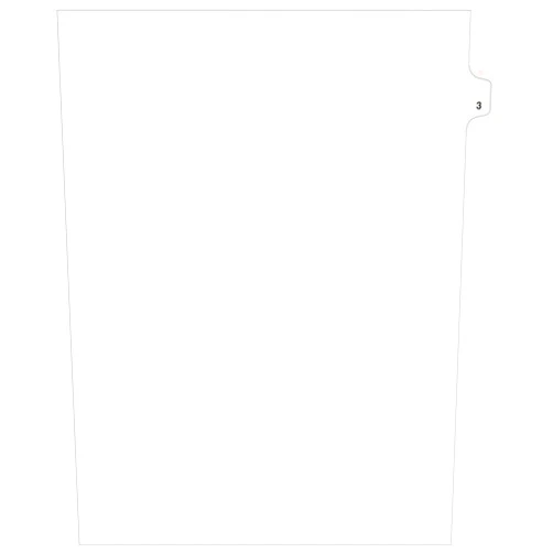 Avery Individual Legal Exhibit Dividers, Avery Style, 3, Side Tab, 8.5 x 11 inches, Pack of 25 (11913)