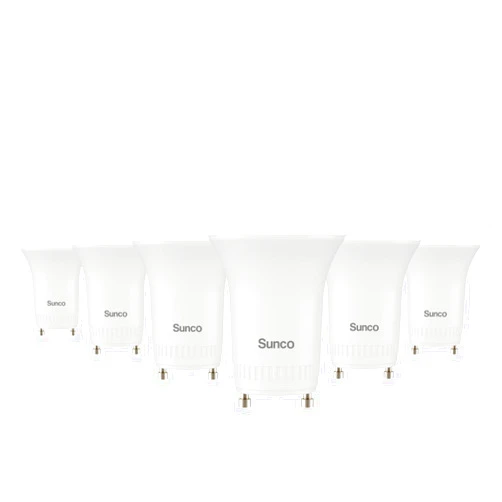 Sunco Lighting Sunco 6 Pack GU24 LED Light Bulbs 2 Prong A19, CRI91 2700K White, 9W Equivalent 60W, CFL Replacement 800 Lumens, Super Bright Dimmable, Twist & Lock GU24 Pin Base with 2 Prongs, Instant On UL