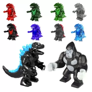 Lucasarto Set of 10 Godzilla Vs King Kong Action Figures, Godzilla Vs Kong Toys 2021, Godzilla Vs Kong Movie, Movable Joint Action Figures, Assembled Toys for Kids Lucasarto (Godzilla Package) King Kong Vs.Godzilla.(10 PCS)