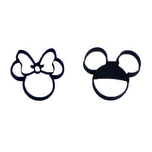 YNGLLC THEMED MAGICAL MOUSE FACE HEAD CARTOON SET OF 2 COOKIE CUTTERS MADE IN USA PR1017