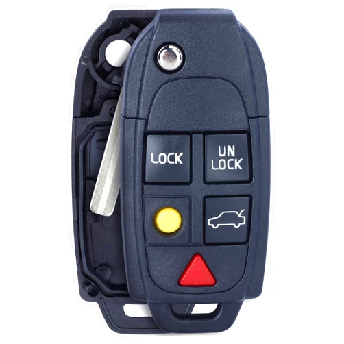 Beefunny Replacement Folding Remote Key Case Fob 5 Button for Volvo XC70 XC90 2003-2014 (1)