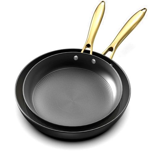 imarku Cast Iron Skillets, Non Stick Frying Pans 2Pcs - 10 inch & 12 Inch Frying Pan Set, Long Lasting Frying Pans Nonstick, Professional Nonstick Frying Pan, Easy to Clean