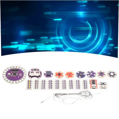 Garosa Lilypad Kit Wearable Electronic LED and Sensor Kit Temperature Sensor with Cable,Electronic Components
