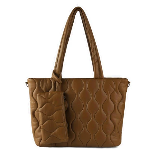 ZOSIVEB Puffer Tote Bag with zipper for Women, Large Quilted Handbags,Shoulder Bag,Top Handle Satchel for Travel,Work