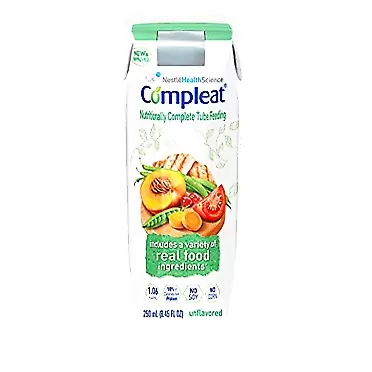 Enteral Nestle Healthcare Nutrition Compleat® Modified Tube Feeding Unflavored Food 250ml Can, 265kca, Lactose-free, Gluten-free 24 Ct.