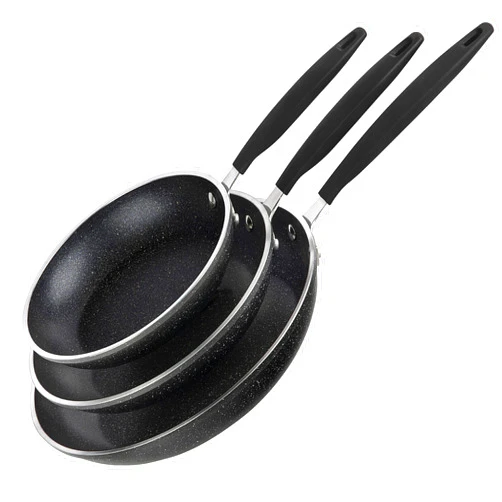Granitestone 3 Piece Nonstick Frying Pan Set, 8”, 10” & 12” Nonstick Mineral and Diamond Triple Coated Frying Pans, Nonstick Skillet Set, Omelet Pan, PFOA Free, Dishwasher Safe, Cool Touch Handle