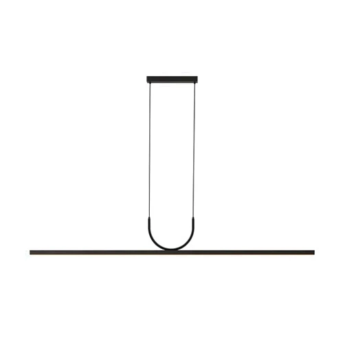 Jian Fei Pendant Lights , Modern LED Dimmable Chandelier Indoor Metal Strip Pendant Light Nordic Home Dining Table Ceiling Hanging Lamp Simplicity Indoor Kitchen Adjustable Suspended Light Fixture ( Size : B )