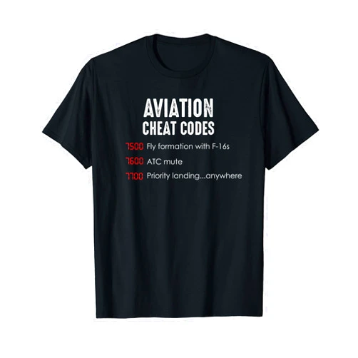 Funny Aviation and Pilot clothes and gifts Aviation cheat codes - Funny shirt for pilots and ATC