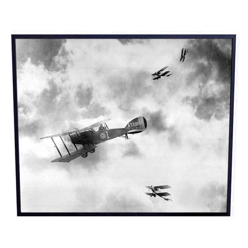 YELLOWBIRD ART & DESIGN WW1 Airplane - Aviation Gifts - US Air Force - Veteran Gifts - World War 1 Planes - Vintage Pictures - Historic Photos - Patriotic Wall Art Decor - Room Decorations for Living Room, Office, Man Cave
