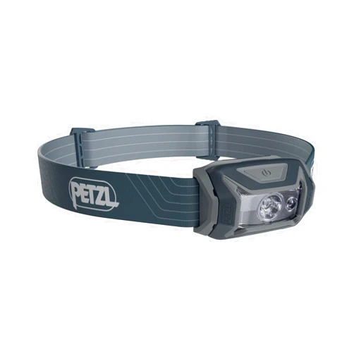 PETZL Tikka Headlamp - Compact 350 Lumen Light with Red Lighting, for Hiking, Climbing, Running, and Camping - Grey