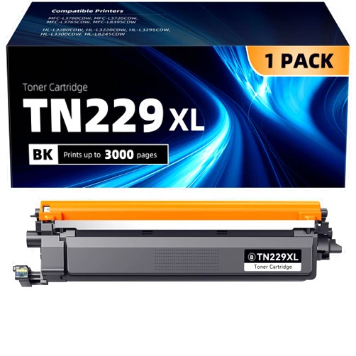 Timink TN229XL TN229 Toner Cartridge Replacement Compatible for Brother TN 229XL TN-229 229 XL use with MFC-L3780CDW MFC-L3720CDW MFC-L8395CDW MFC-L3765CDW | High Yield up to 3,000 Pages (Black, 1 Pack)