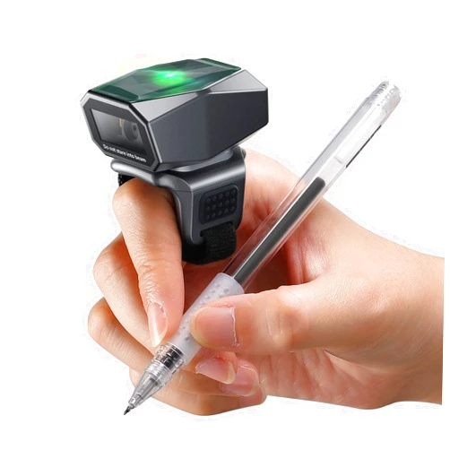 Eyoyo 2D QR Ring Barcode Scanner, Wearable Finger 3-in-1 USB Wired & 2.4G Wireless & Bluetooth Scanner, Left & Right Hand Wearable, Image 1D Warehouse Inventory Bar Code Reader for Android, iOS iPhone