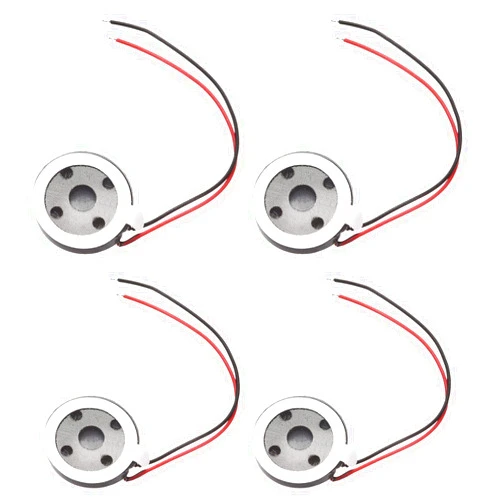 DMiotech 4 Pack 1W 8 Ohm 15mm Diameter Mini DIY Magnetic Speaker Internal Replacement Loudspeaker with Wire for Mobile Phone Black
