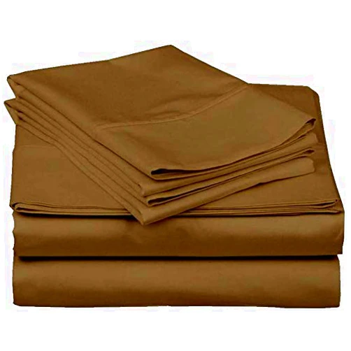 DreamLinen California King Sheets, Taupe 100% Cotton 4-Piece Bed Sheet Set Cotton 400 TC Comes with 15 inches deep Pocket Fitted Sheet Ultra Soft, Premium Quality Luxury Cotton Sheets ONLY! On Amazon