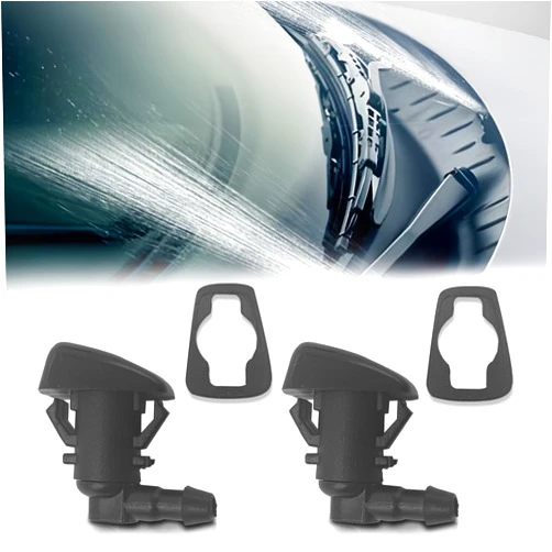 NOTISH 2PCS Front Windshield Washer Nozzles, Windshield Wiper Sprayer Nozzle Jet Kit Replacement for 2005-2016 Grand Cherokee, 2005-2013 Malibu, Pontiac G6, Saturn Aura 55372143AB, 55156427AB, 55079049AA