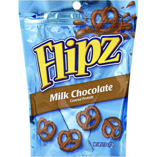 FLIPZ MILK CHOCOLATE MILK CHOCOLATE PRTZL PRETZEL 7.5 OZ - 0872181000141
