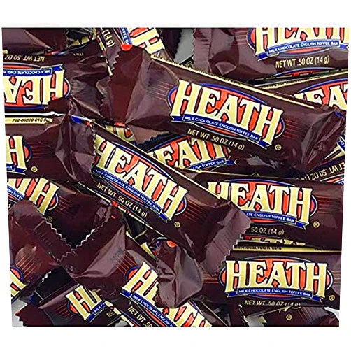 Sweetsome Heath Milk Chocolate English Toffee Bars - Heath Candy Bars fun Size - Individually Wrapped Candy Bars – 16 Ounce