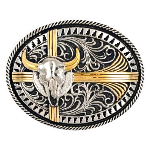 Montana Silversmiths Men's Southwest Sights Attitude Buckle Silver One Size