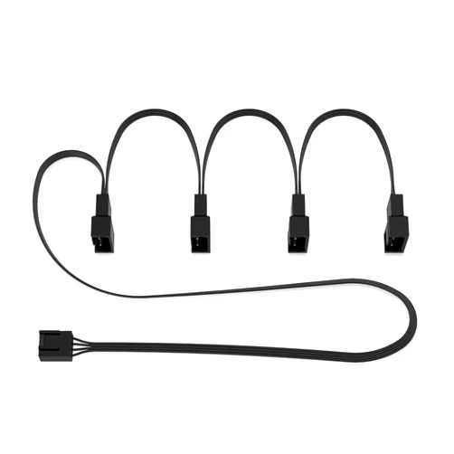 ARCTIC 4-Pin PWM Fan Splitter Cable - PST Extension-Cable for 4 Case Fans, PC Fans, PWM Splitter Cable, Multi-Fan Connector, Fan Splitter, Extension Cable, Y-Splitter, Adapter - Black