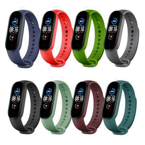 Yuuol Replacement Bands Compatible with Xiaomi Mi Band 6 Band/Xiaomi Mi Band 5 Band/Amazfit Band 5 Band,Yuuol Soft Silicone Wristbands, Sport Adjustable Wrist Strap for Women Men