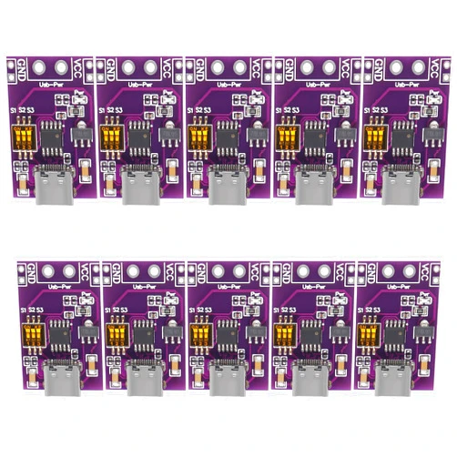 DWEII 10-Pack Type-C QC AFC PD2.0 PD3.0 to DC Spoof Scam Fast Charge Trigger Polling Detector USB-PD Notebook Power Supply Change Board Module