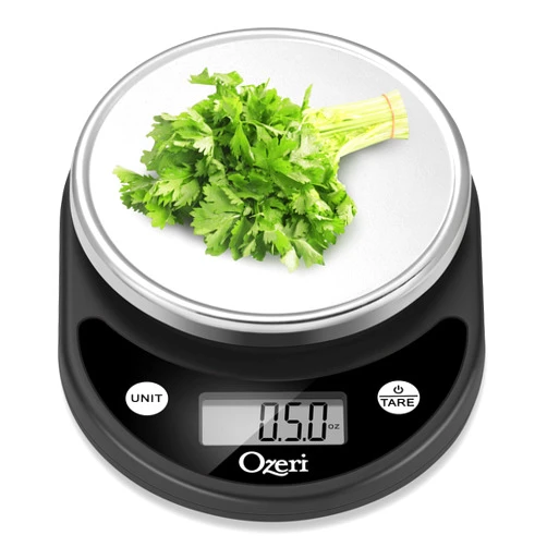 Ozeri Pronto Digital Multifunction Kitchen and Food Scale,Silver on Black