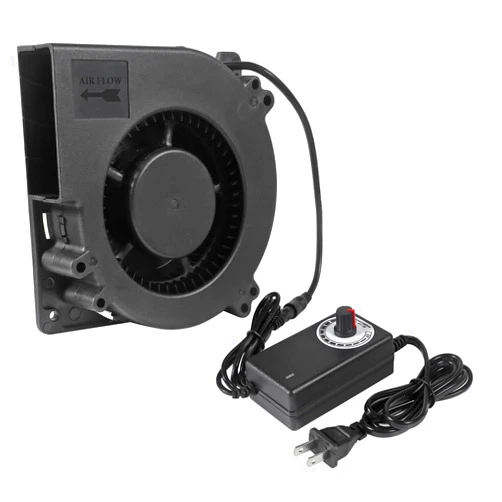 Shutao 120mm Blower Fan AC 110V 220V DC 12V Powered 120mm x 32mm Big Airflow Fan with Speed Controller for PC Cooler DIY Receiver Modem Cooling Ventilation Exhaust Projects